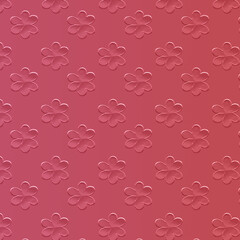 fiori rotondi rilievo rosa pattern