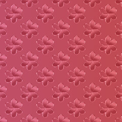 pattern fiori rotondi rilievo rosa