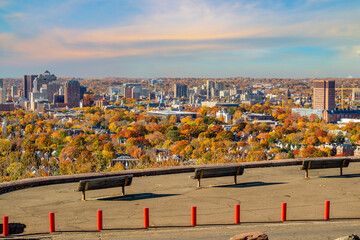 New Haven city downtown skyline cityscape of Connecticut, USA