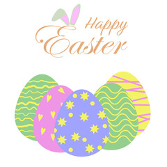 Fototapeta premium Illustration of easter eggs