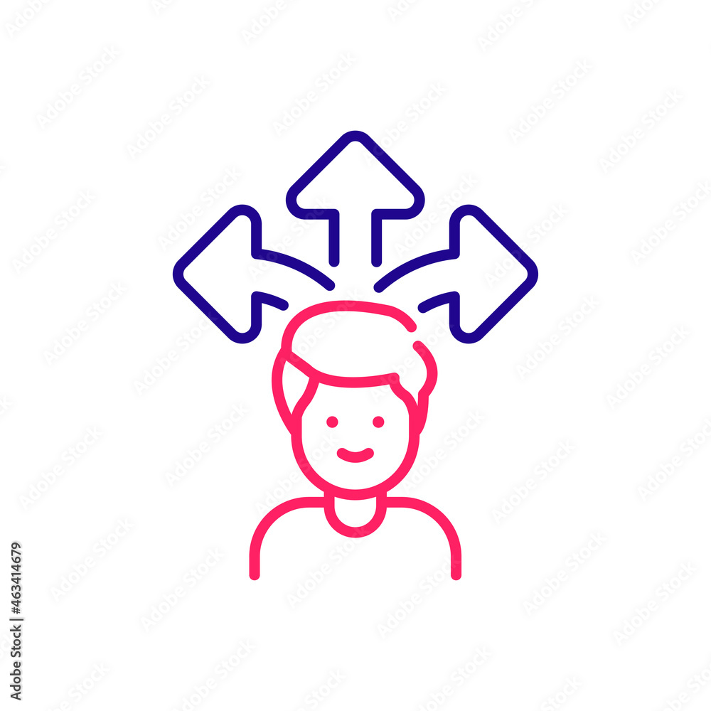 Poster career path vector 2 colour icon style illustration. eps 10 file