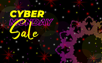 Fototapeta na wymiar cyber monday background, Black Friday sale poster. Commercial discount event banner. Black background textured. Vector business illustration. Black Friday vector illustration. Black Friday sale banner