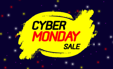 cyber monday background, Black Friday sale poster. Commercial discount event banner. Black background textured. Vector business illustration. Black Friday vector illustration. Black Friday sale banner