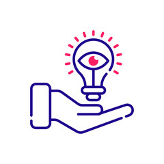 Visionary vector 2 colour icon style illustration. EPS 10 file