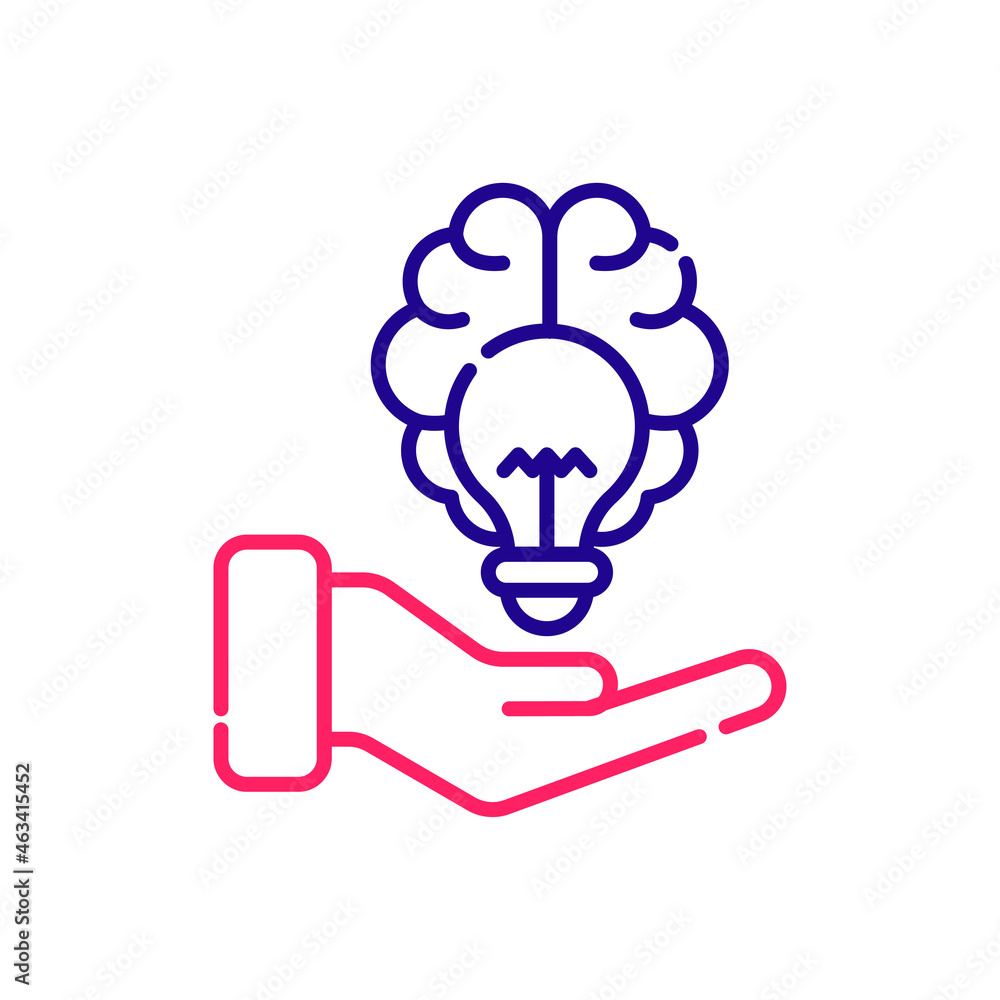 Poster idea creation vector 2 colour icon style illustration. eps 10 file