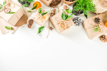 Zero waste christmas concept