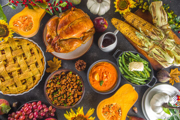 Thanksgiving celebration dinner set