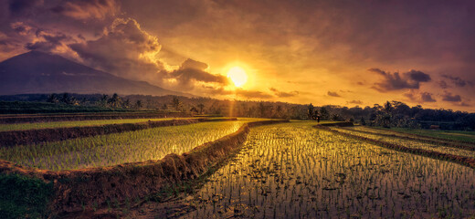 Sunset on ciremai north side