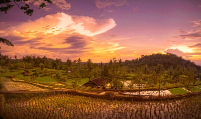 Obraz na płótnie Canvas Indrakila sunset
