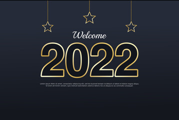 2022 new year background illustration
