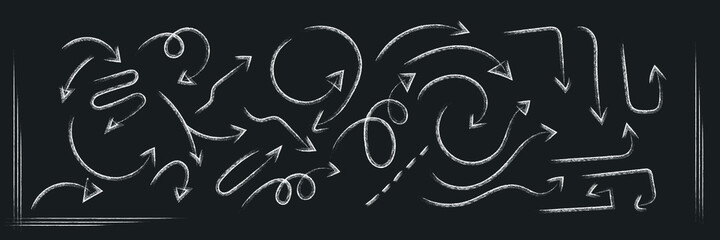 Obraz premium chalkboard arrows vector graphic element.