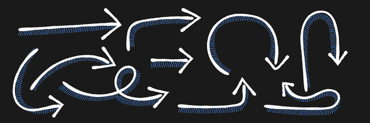 chalkboard arrows vector graphic element.