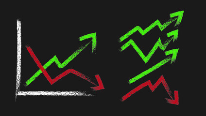 chalkboard arrows vector graphic element.