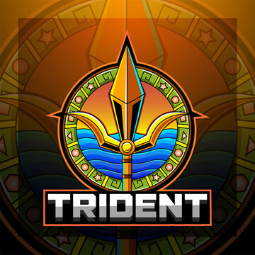 Trident esport mascot logo design