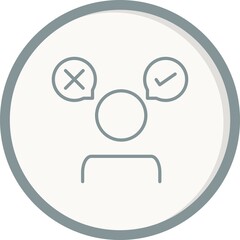 Decision Filled Linear Vector Icon Design