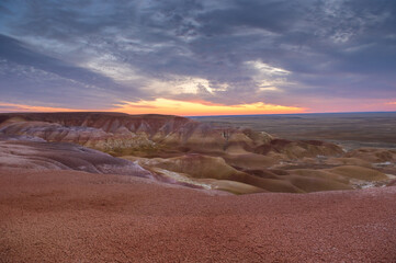 chalk mountains in the steppes of Kazakhstan.