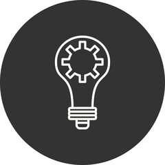 Solution Filled Linear Vector Icon Design