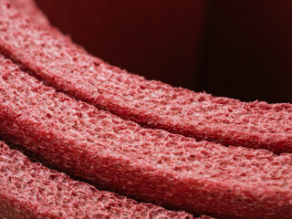 Abstract photo of red yoga mat