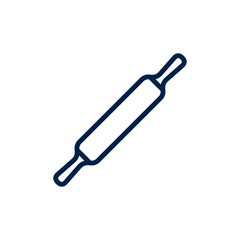 Rolling pin icon, illustration line art design.