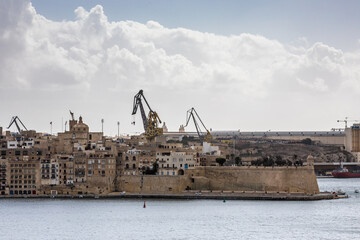Malta Reisen Stadt Meer Hafen Himmel Architektur 