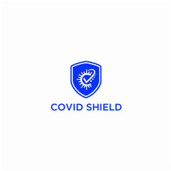 Obraz premium covid shield logo, logo covid, shield logo, health logo