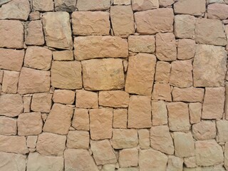 View of orange brick wall texture