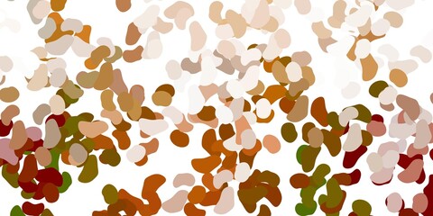 Light green, yellow vector pattern with abstract shapes.