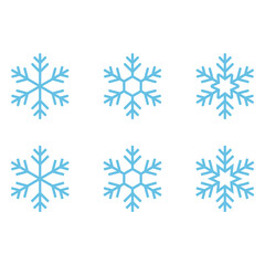 Fototapeta premium snowflakes icon set