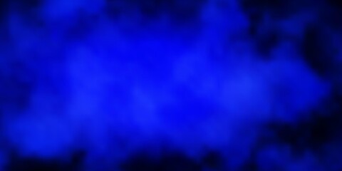 Dark BLUE vector template with sky, clouds.