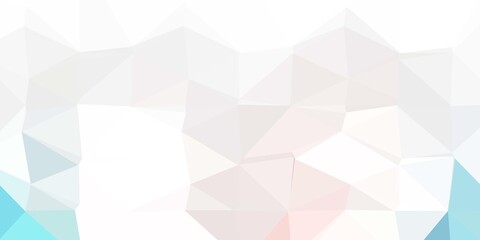 Light pink, green vector geometric polygonal layout.