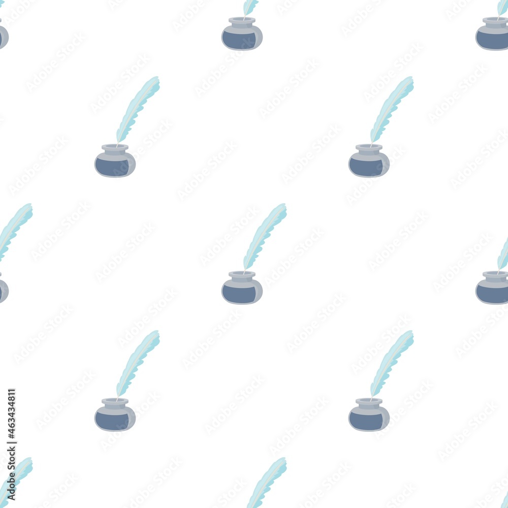 Poster feather and ink bottle pattern seamless background texture repeat wallpaper geometric vector