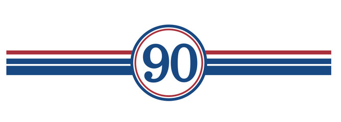 90th Birthday, number 90 classic style Aged To Perfection Birthday retro desgn