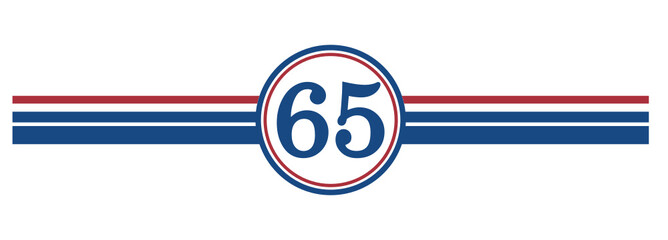 65th Birthday, number 65 classic style Aged To Perfection Birthday retro desgn