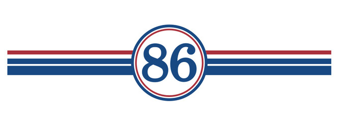 86th Birthday, number 86 classic style Aged To Perfection Birthday retro desgn