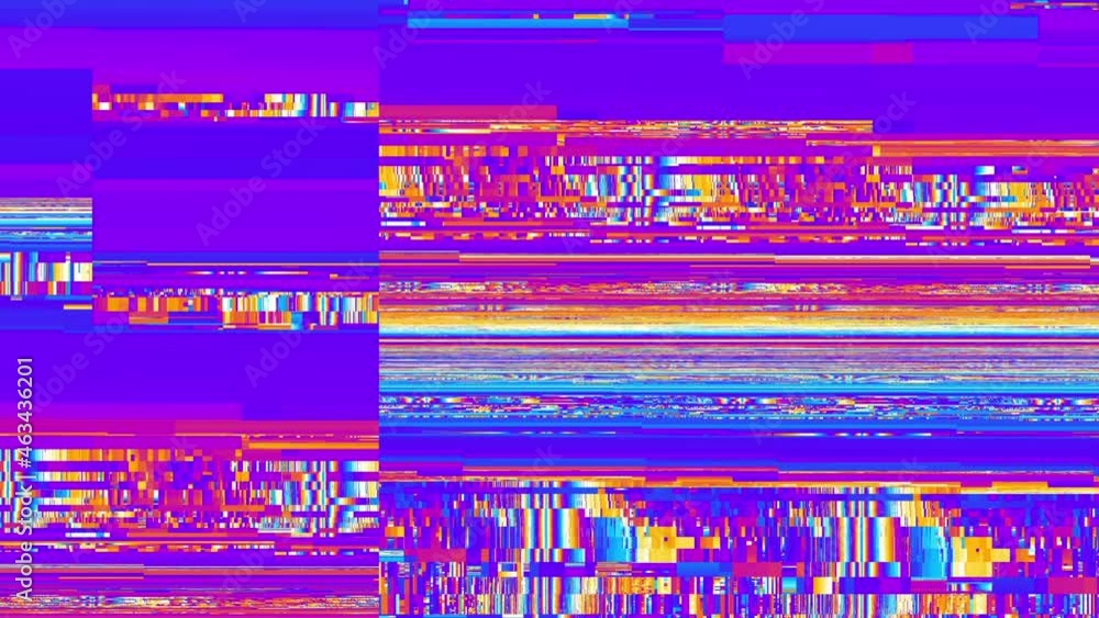 Aufkleber Looping video interference footage. Imitation of a Datamoshing video.