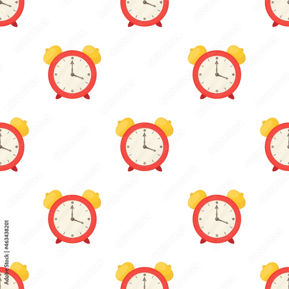 Poster red alarm clock pattern seamless background texture repeat wallpaper geometric vector
