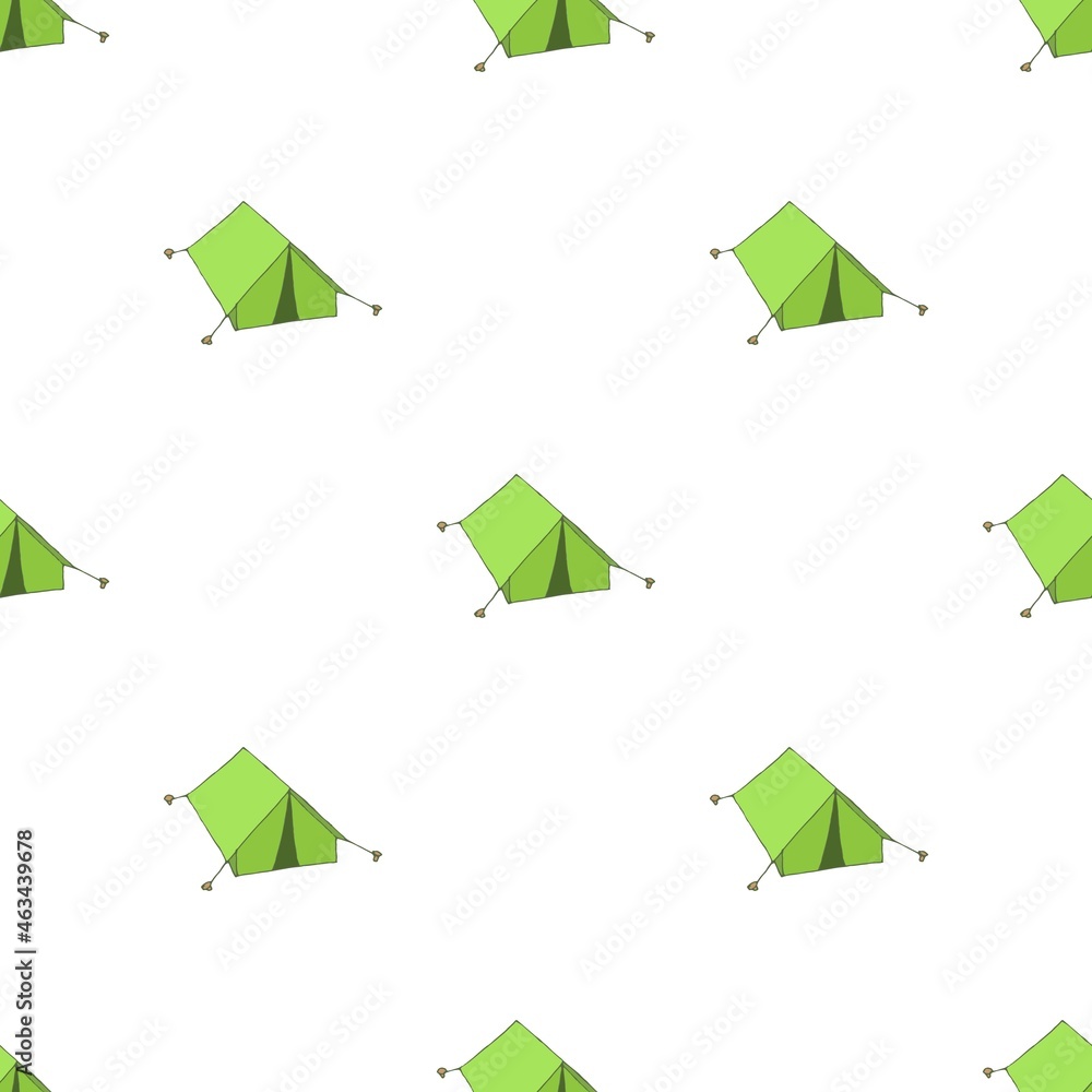 Poster green tent pattern seamless background texture repeat wallpaper geometric vector