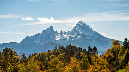 Alpen Watzmann Und Kirche 