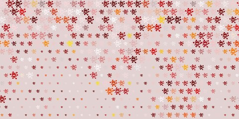 Light Red, Yellow vector texture with disease symbols.