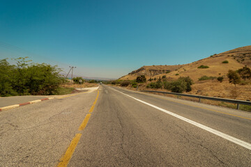 Road number 92 Which crosses all of Israel from north to south,  around the Sea of Galilee, northern Israel