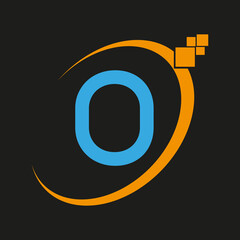 O Simple Letter Logo ,Template, Vector.