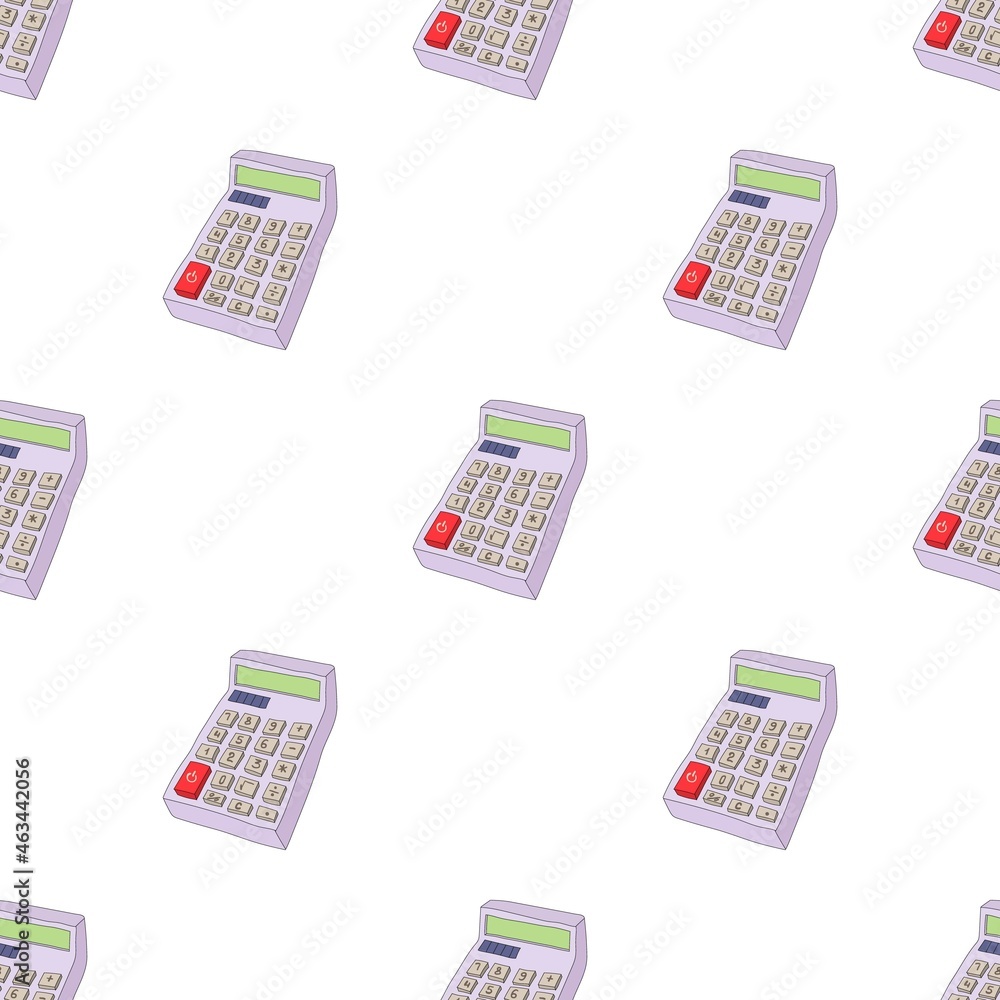 Poster calculator pattern seamless background texture repeat wallpaper geometric vector