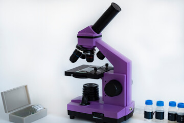 Microscope for children's research and learning new things