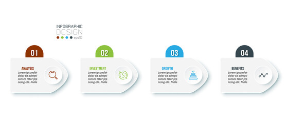 Business concept infographic template with option.