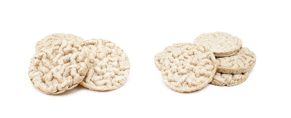 Cereal puffed sandwiches isolated on white background