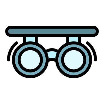 Magnifying glasses icon. Outline magnifying glasses vector icon color flat isolated