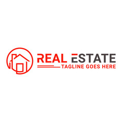 Real estate logo icon vector template. Simple elegant home logo design.