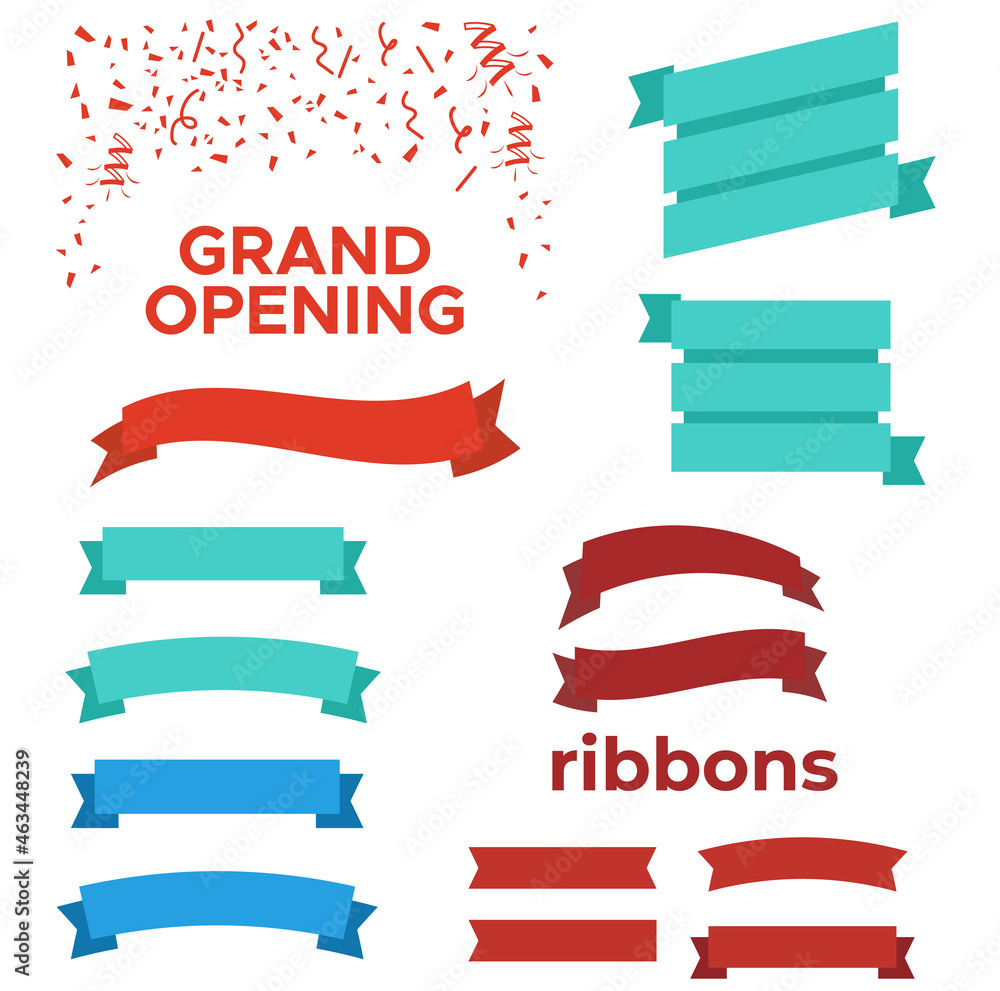 Canvas Prints flat vector ribbons. banners flat. banner ribbon vector set