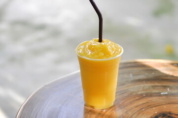 mango smoothie or mango yogurt smoothie.