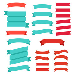 Cartoon banners and comic ribbons. Colored banner ribbon. Banner